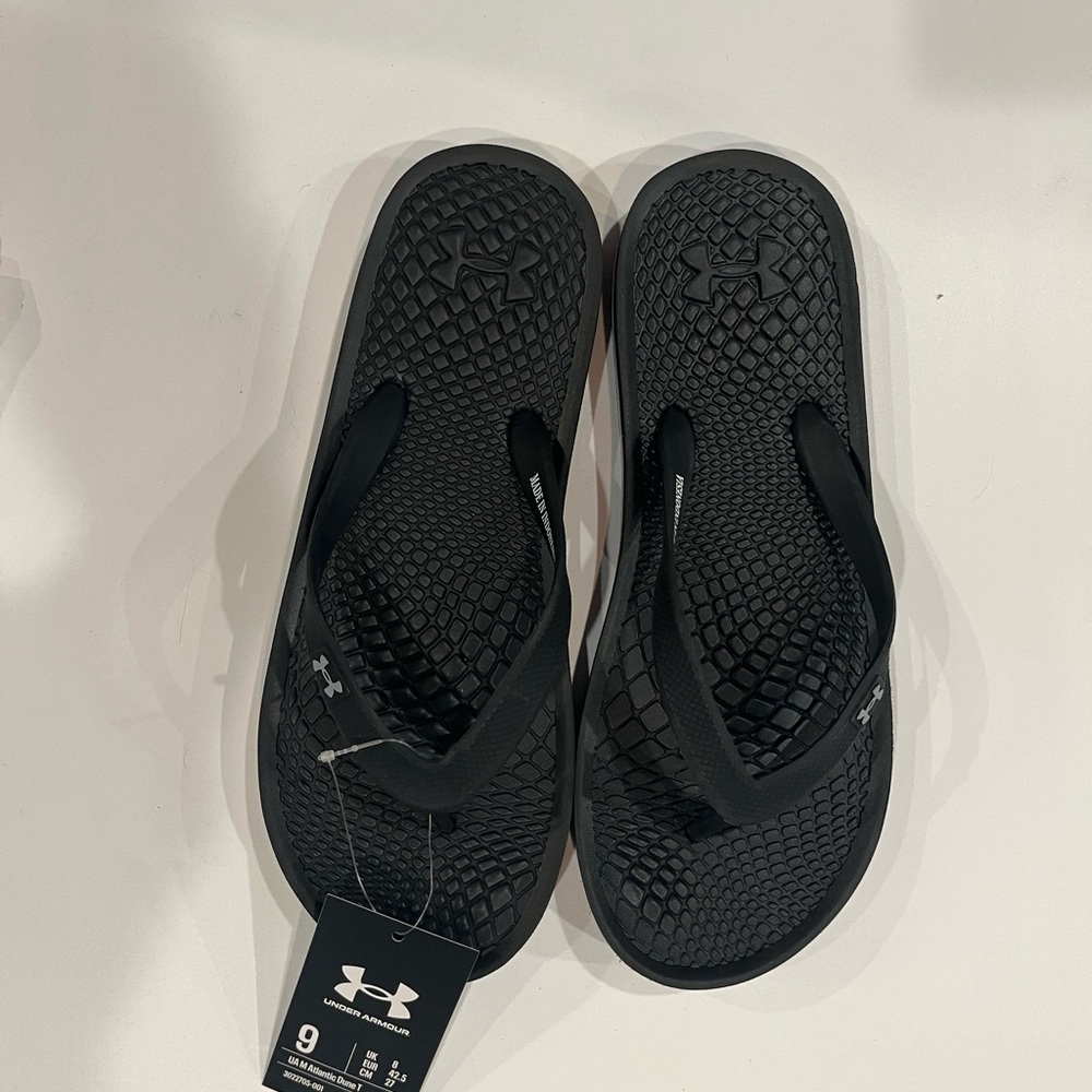 Under Armour Atlantic Dune Flip Flops/ (2nd version). Men’s Size 9 - Black - NWT